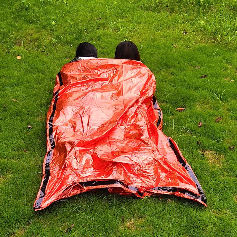 비상 침낭 2 인용 생존 침낭 열 바이비 자루 비상 담요 캠핑 하이킹